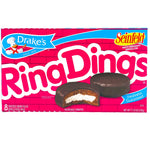 Drakes Ring Dings (8 Pieces) - 1 Box - American Snacks