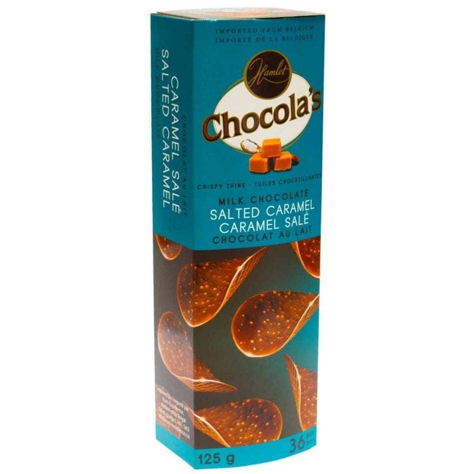 Hamlet Chocola Milk Chocolate Salted Caramel Crispy Thins | iWholesaleCandy.ca