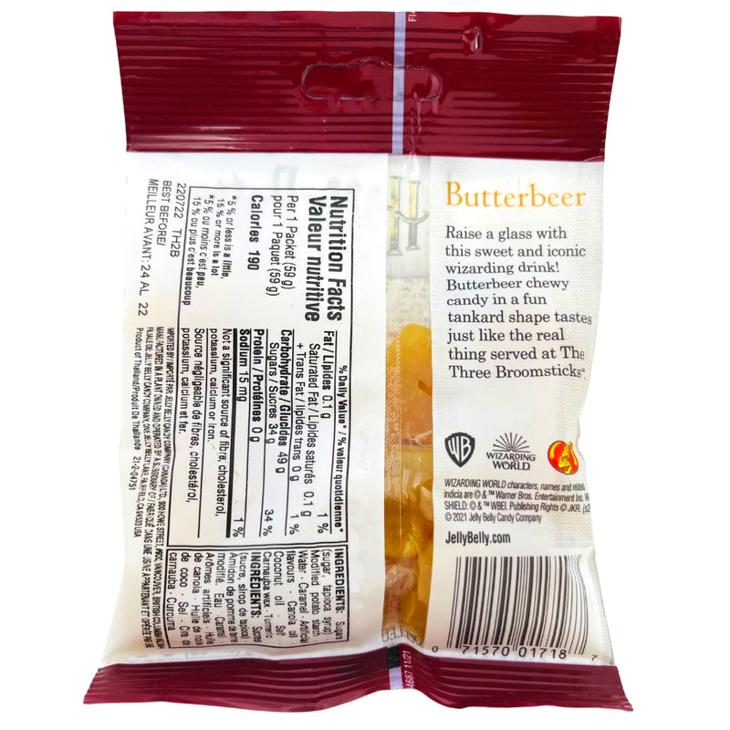 Harry Potter Butterbeer 59g ingredients nutrition facts