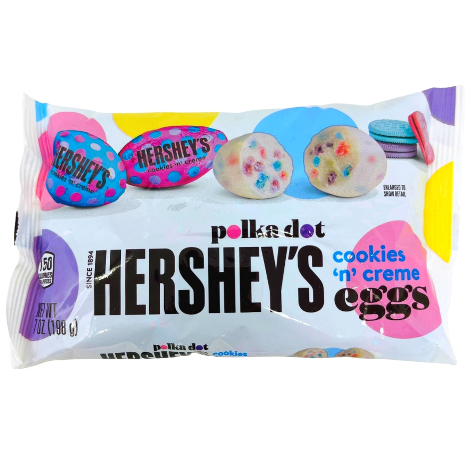 Hershey's Polka Dot Cookies 'n' Crème Eggs 7oz - 12 Pack