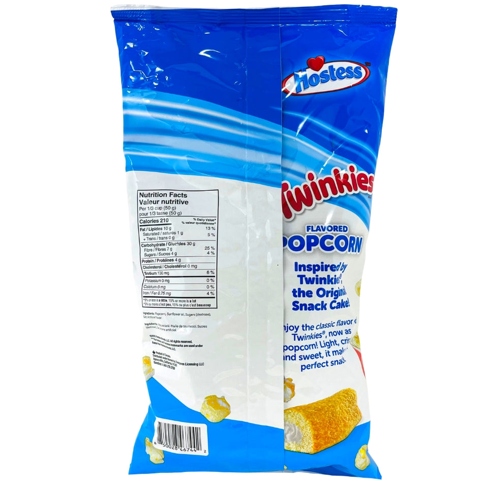Hostess Twinkies Popcorn 10oz - Ingredients - nutrition facts - American Snacks
