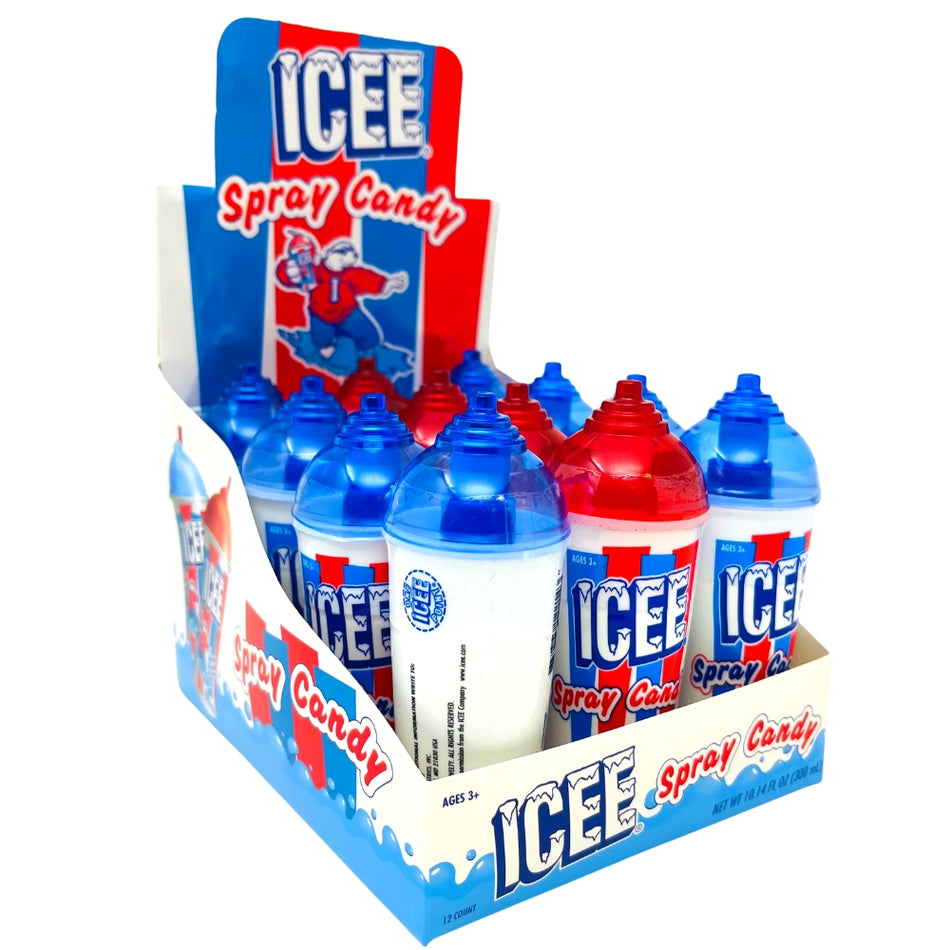 Icee Spray Candy 25mL - 12 Pack display box