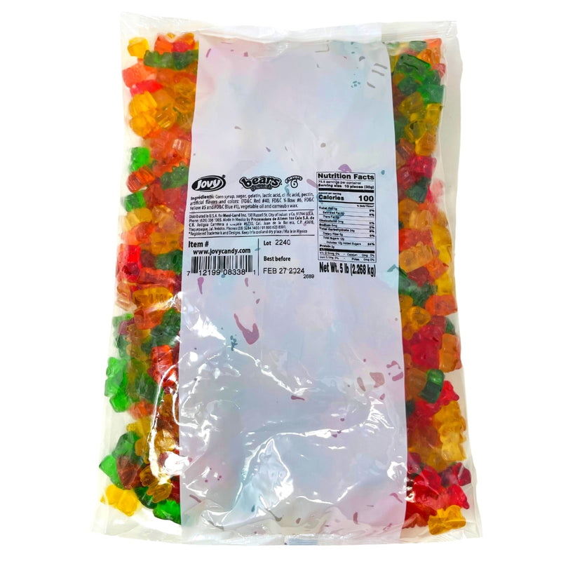 Jovy Gummy Bears 6 Flavours 5lbs - 1 Bag