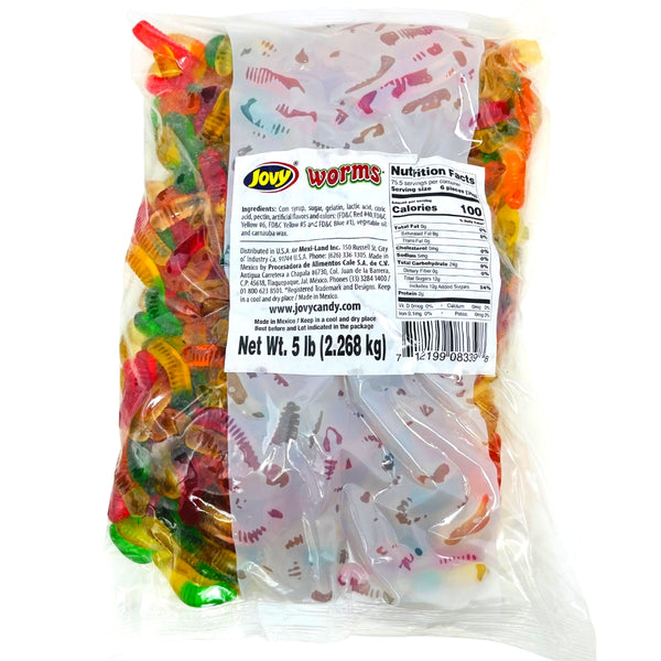 Jovy Gummy Worms 5lbs - 1 Bag