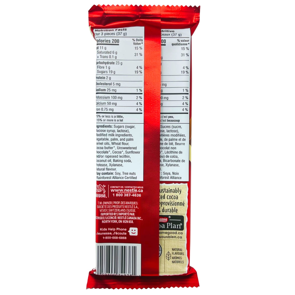 Kit Kat Oh Hello Cookie Dough 111g ingredients nutrition facts