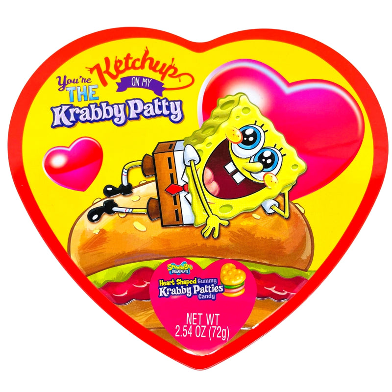 Krabby Patties Valentine's Heart Tin 2.54oz - 6 Pack