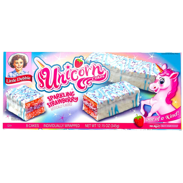 Little Debbie Unicorn Cakes Sparkling Strawberry (8 Pieces) - 1 Box