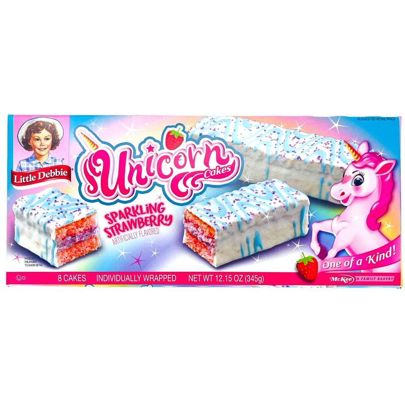 Little Debbie Unicorn Cakes Sparkling Strawberry (8 Pieces) - 1 Box