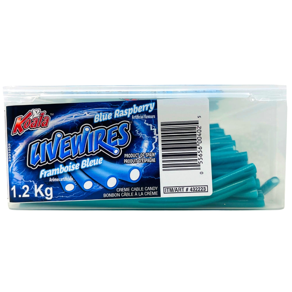 Livewires Blue Raspberry 1.2kg - 1 Tub - Livewire Candy - Bulk Candy