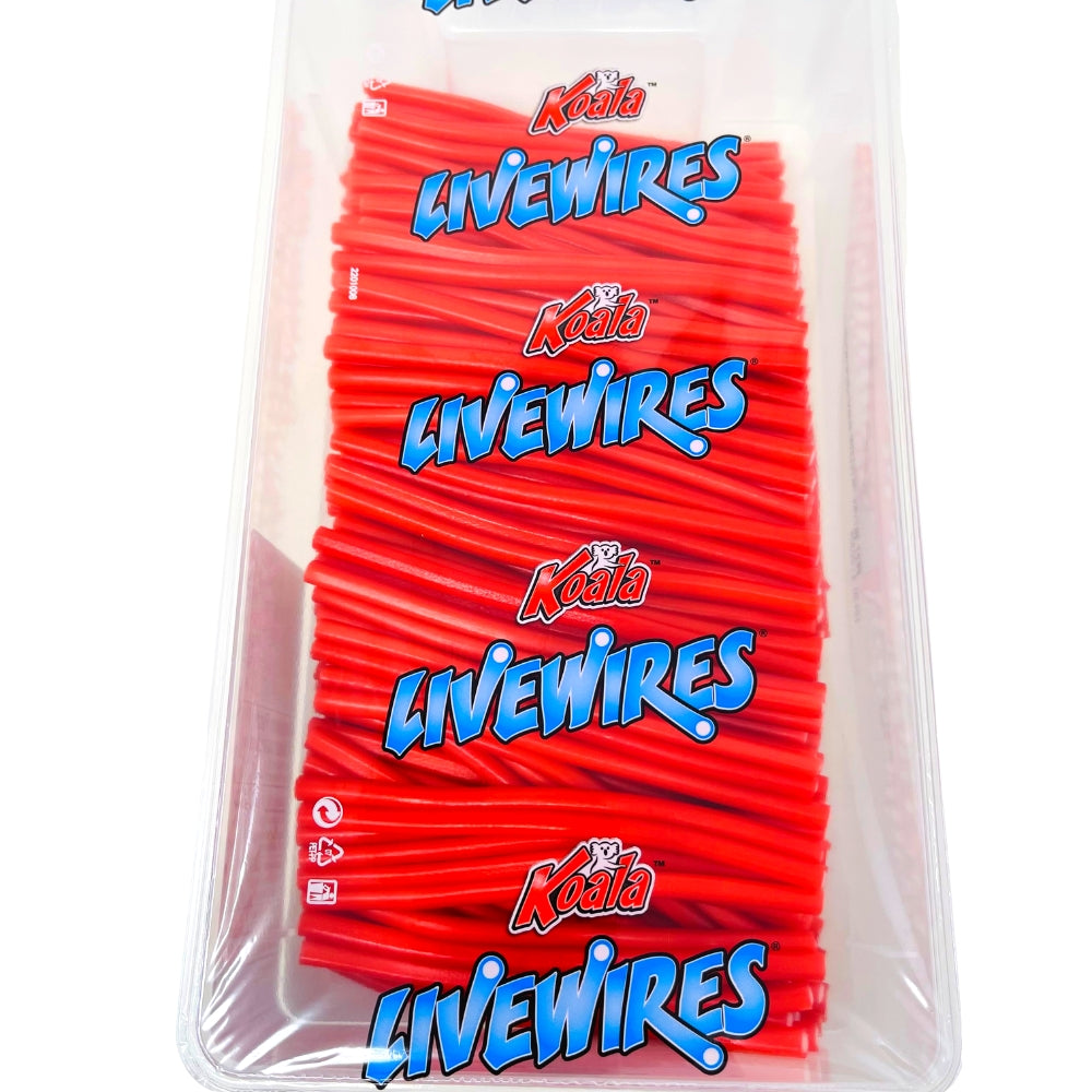 Livewires Candy -Strawberry 1.2kg - 1 Tub - Bulk Candy