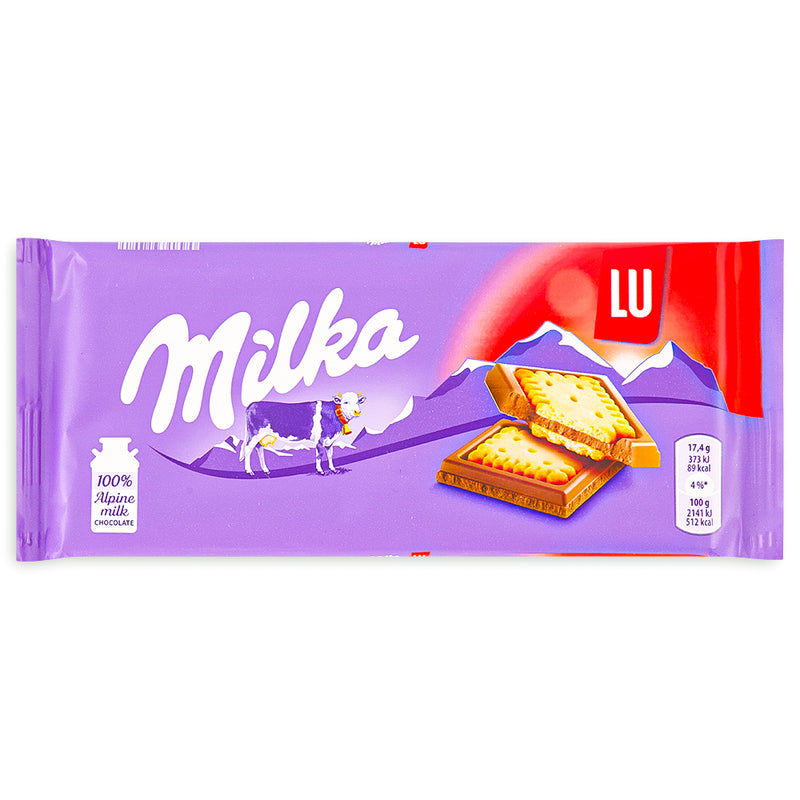 Milka Lu Alpine Milk Chocolate Bars 87g - 18 Pack