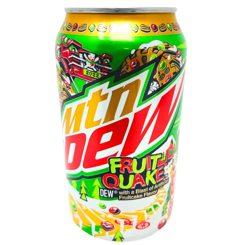 Limited Edition Christmas Mountain Dew Fruit Quake - 12 Pack