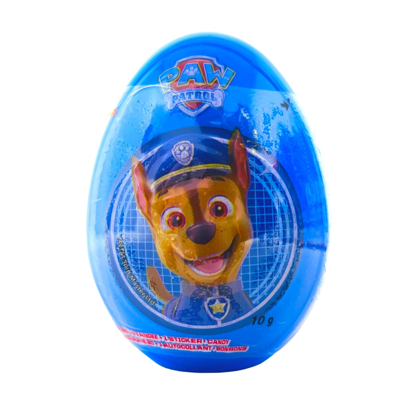 Paw Patrol 3D Easter Egg Gift - 18 Pack display - Surprise Eggs - Chase blue