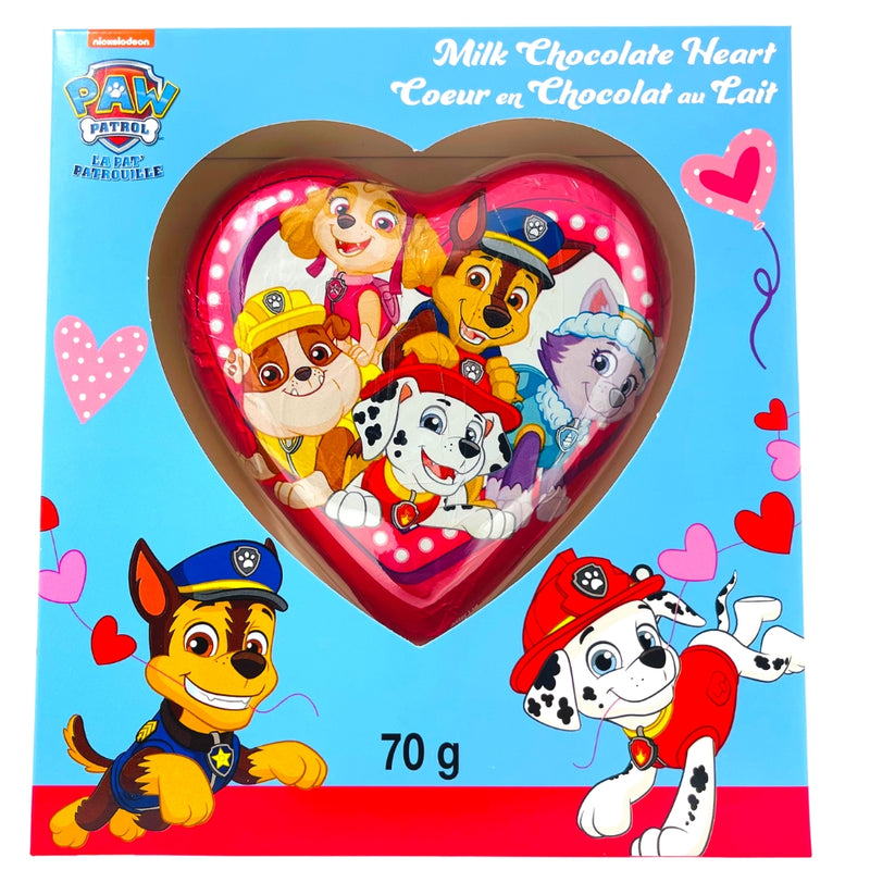 Paw Patrol Valentine's Chocolate Heart 70g - 6 Pack