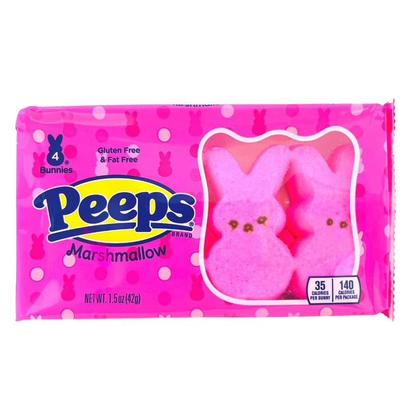 Peeps Bunnies Pink 4ct 1.5oz - 24 Pack
