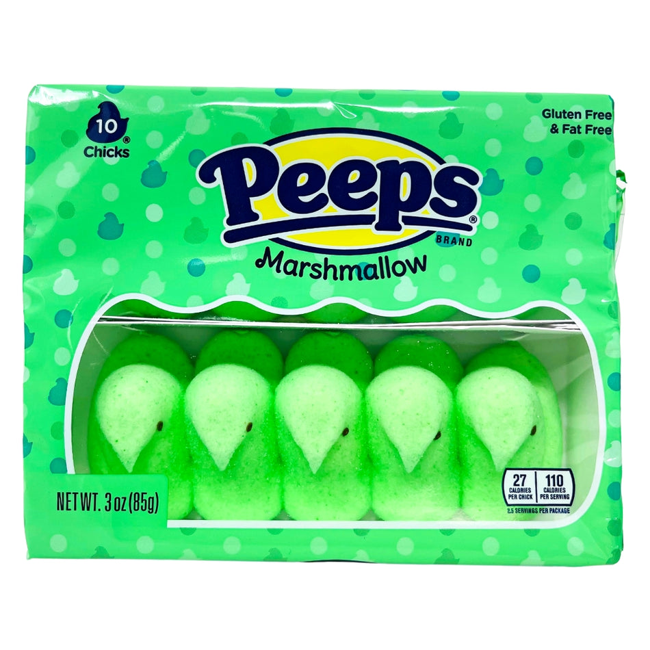 Peeps Marshmallow Chicks Green 3oz (10pcs) - 36 Pack