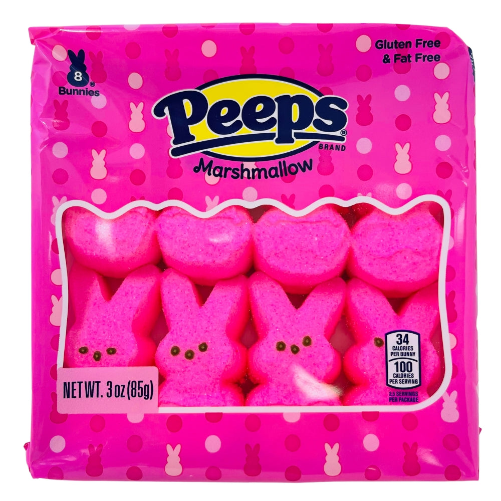Peeps Marshmallow Pink Bunnies 3oz (8pcs) - 40 Pack - Easter Candy