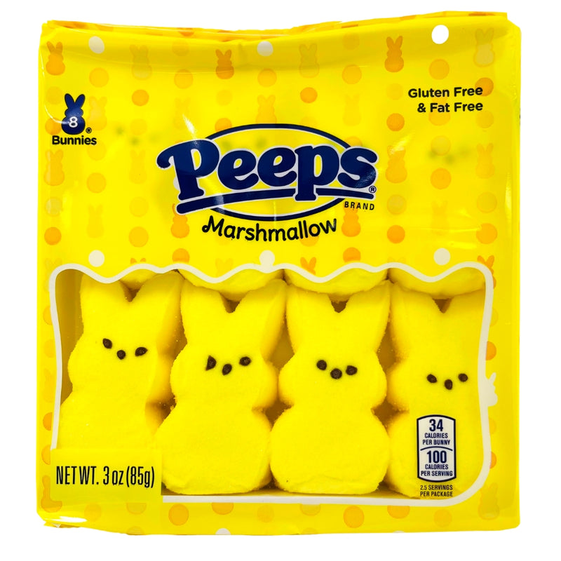 Peeps Marshmallow Bunnies Yellow 3oz (8pcs) - 40 Pack
