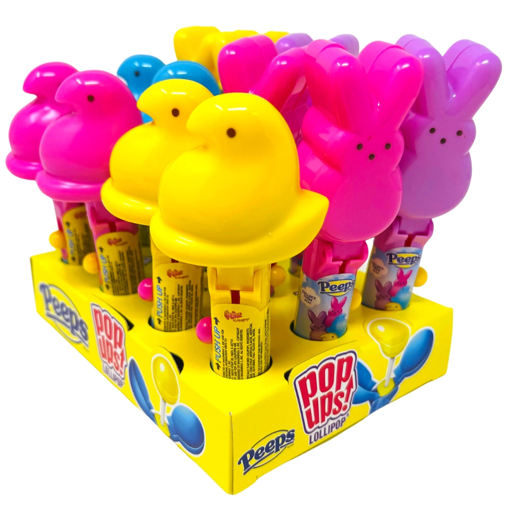 Peeps Easter Pop Ups Lollipops Singles .37oz - 12 Pack