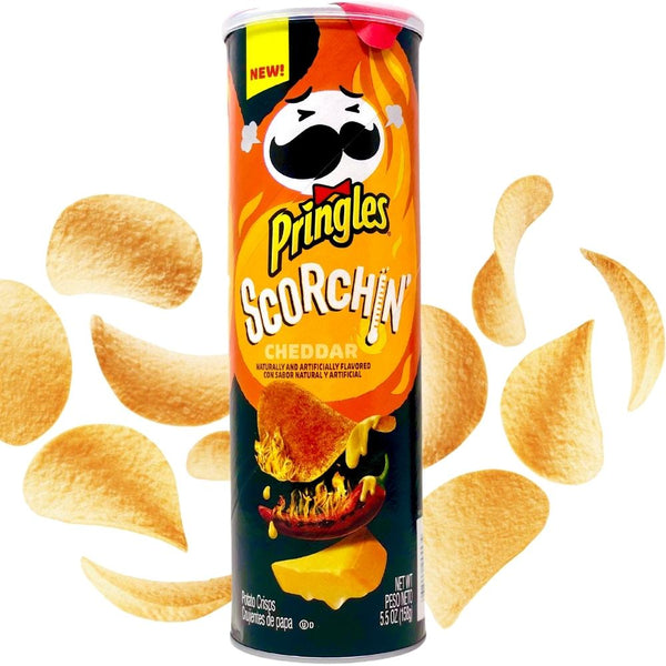 Pringles Scorchin' Cheddar American Snacks 5.57oz - 14 Pack