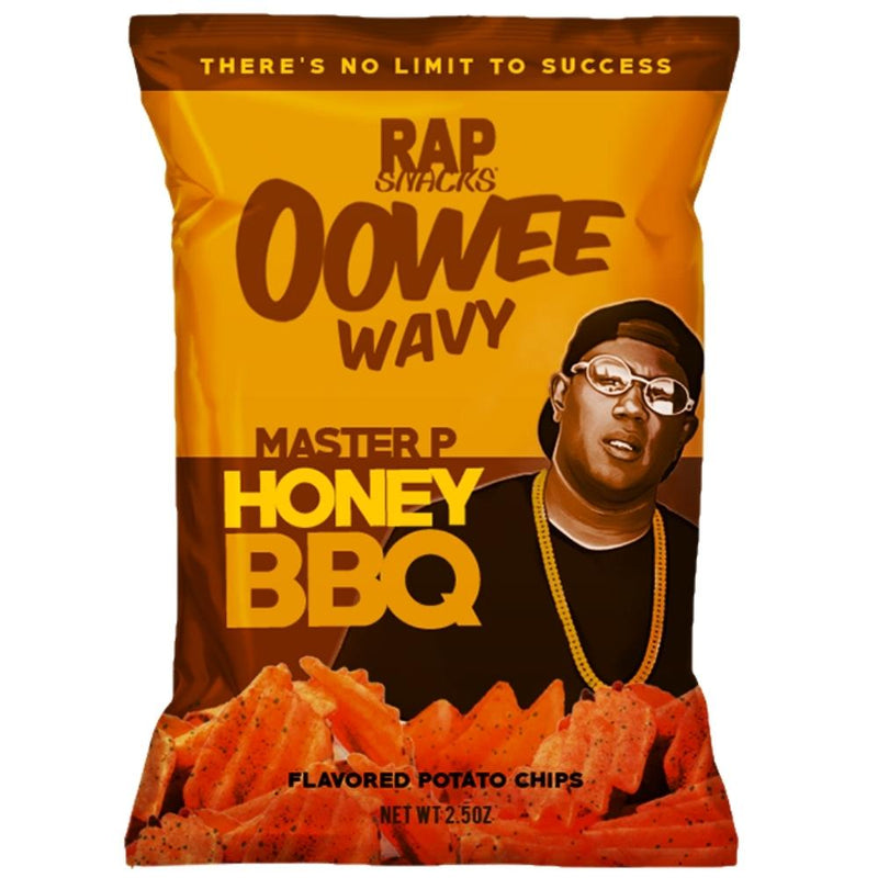 Rap Snacks Master P Oowee Wavy Honey BBQ Chips 2.5oz - 24 Pack