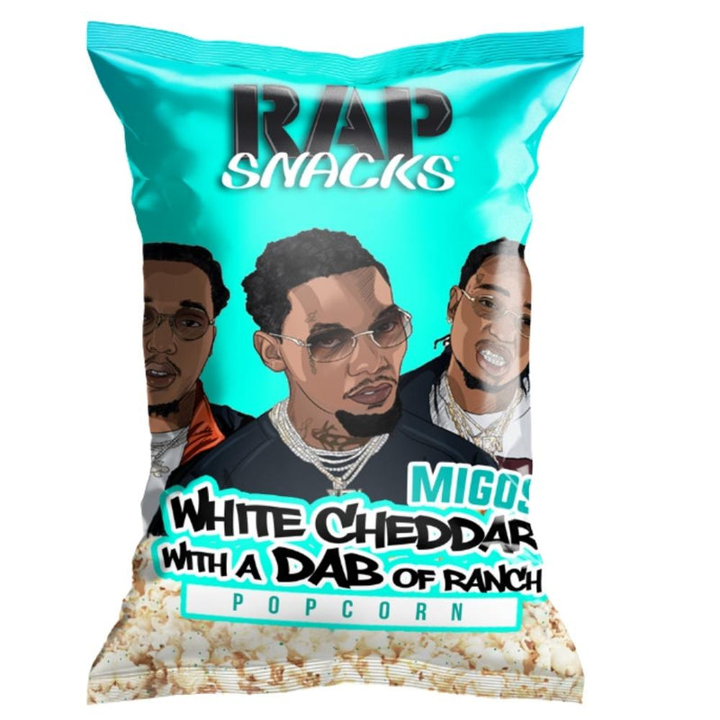 Rap Snacks Migos White Cheddar with a Dab of Ranch Popcorn 2.5oz - 24 Pack