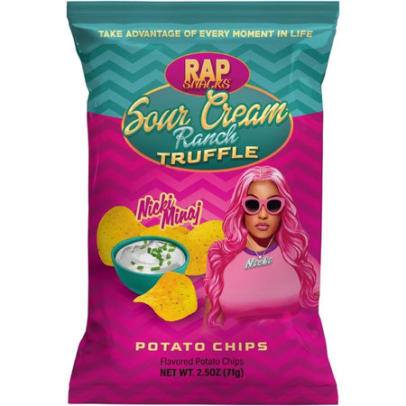 Rap Snacks Nicki Minaj Sour Cream and Ranch Truffle Chips 2.5oz - 24 Pack