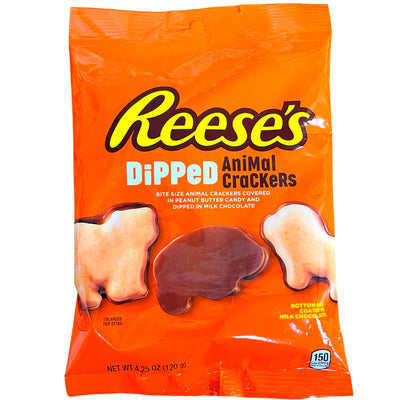 Reese Peanut Butter and Chocolate Dipped Animal Crackers 4.25oz - 12 Pack