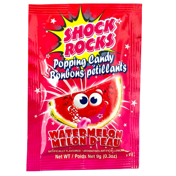 Shock Rocks Popping Candy Watermelon - 24 Pack