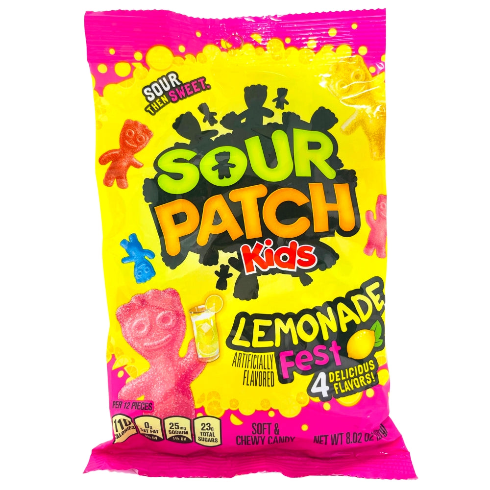 Sour Patch Kids Lemonade Fest Candy 8oz - 12 Pack