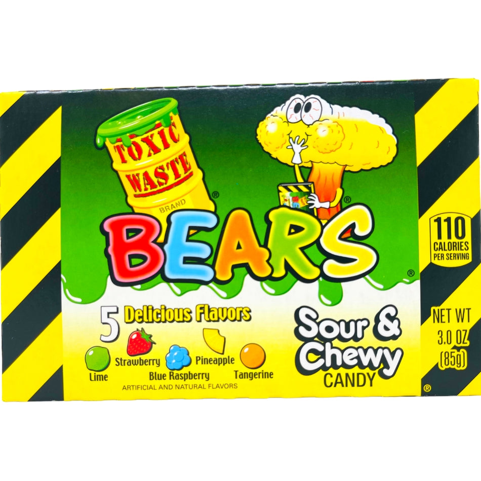 Toxic Waste Sour Bears Theater Box 3oz - 12 Pack