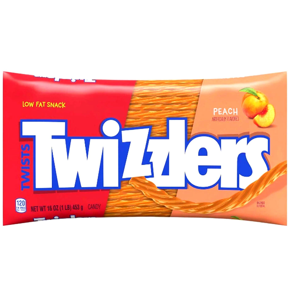 Twizzlers Peach Licorice 16oz - 14 Pack - Licorice Candy from Twizzlers