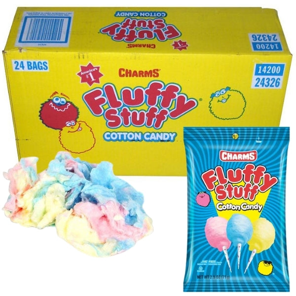Charms Fluffy Stuff Cotton Candy 2.5oz - 24CT