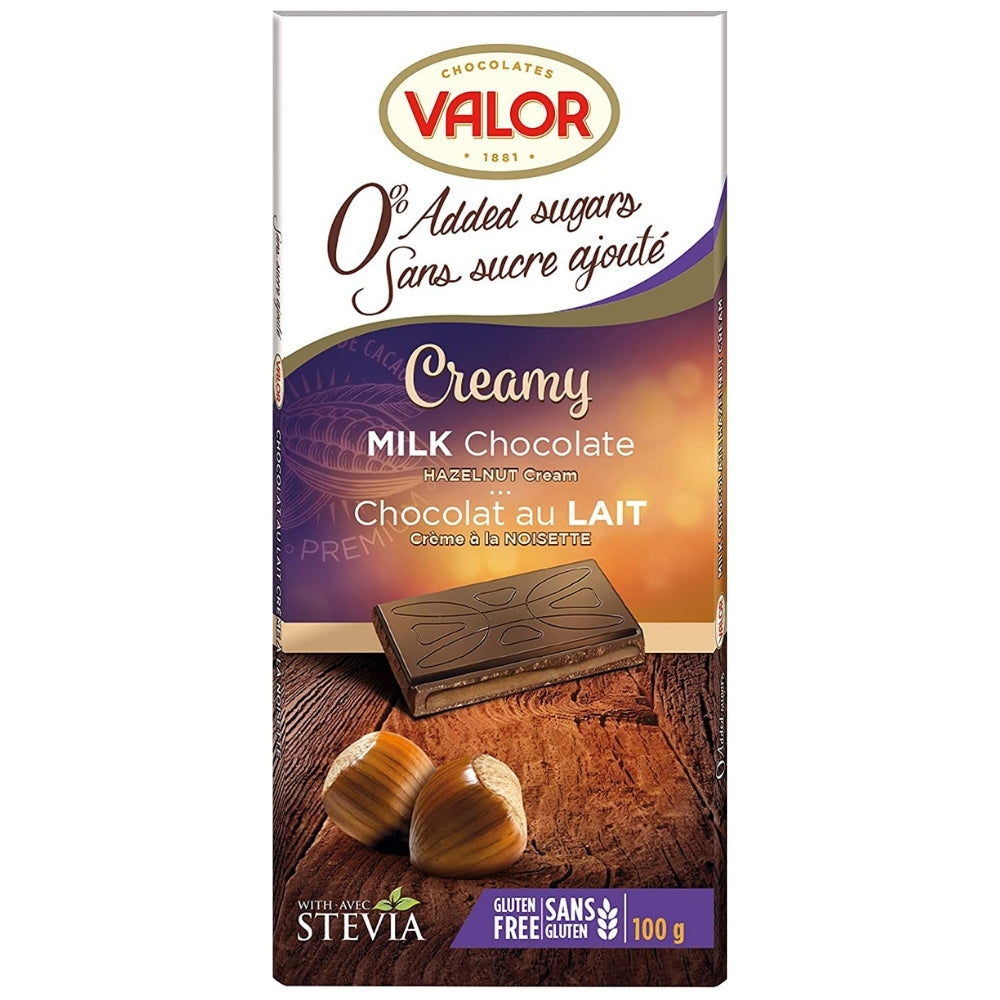 Valor No Sugar Added Milk Chocolate Hazelnut | iWholesaleCandy.ca