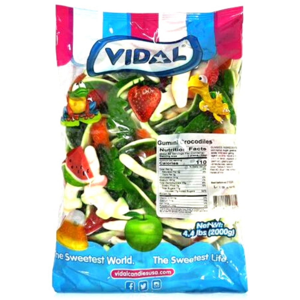 Vidal Crocodiles Gummy Candy 4.4lbs - 1 Bag