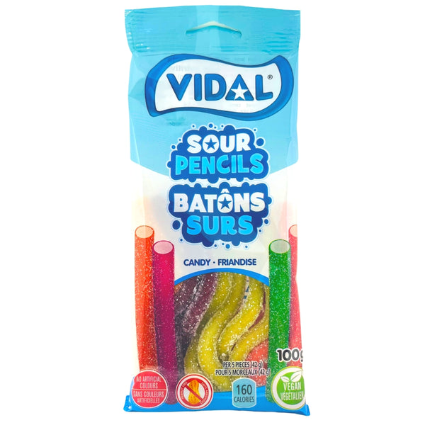 Vidal Sour Pencils 100g - 12 Pack