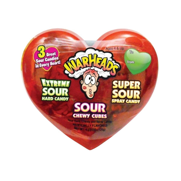 Valentine Warheads Sour Heart Scrambler 4.23oz - 8 Pack