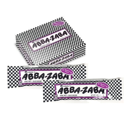 Abba-Zaba Mystery Flavour 1.25oz - 24 bulk Pack imported UK treats snacks goods chocolate confectionery taffy bars chewy old school retro nostalgic candy candies specialty food shipped Toronto Mississauga Canada international shipping worldwide