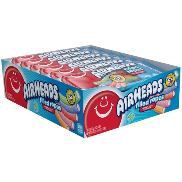 Airheads Filled Ropes Original Fruit 2oz - 18 Pack