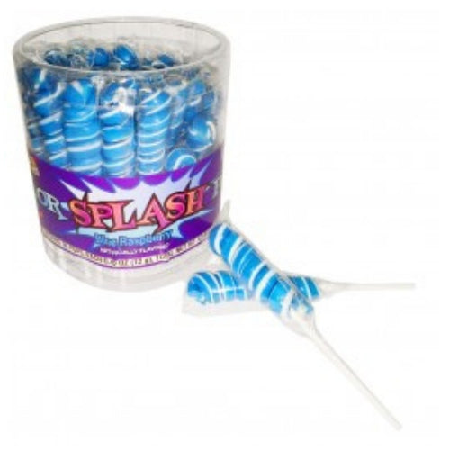 Alberts Color Splash Lollipops Blue-30 CT Wholesale Candy
