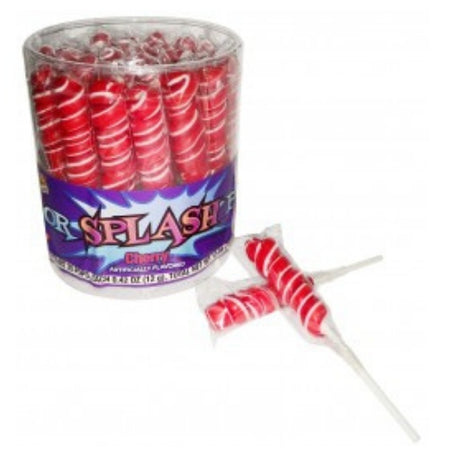Alberts Color Splash Lollipops Red-30 CT Wholesale Candy