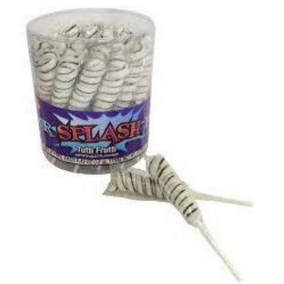 Alberts Color Splash Lollipops White & Black-30 CT Wholesale Candy