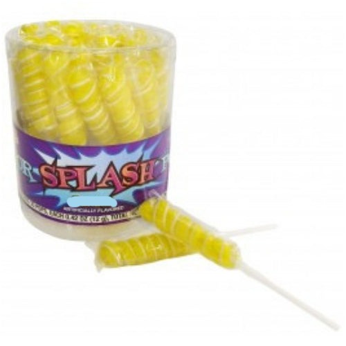 Alberts Color Splash Lollipops Yellow-30 CT Wholesale Candy