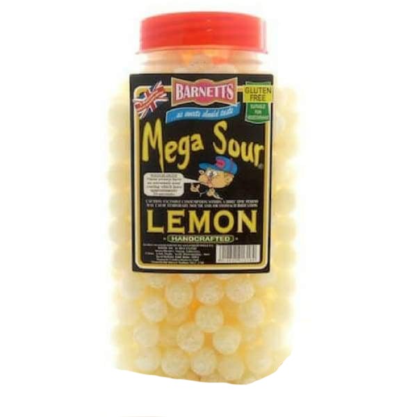 Barnetts Mega Sour Lemon 3kg - 1 Tub