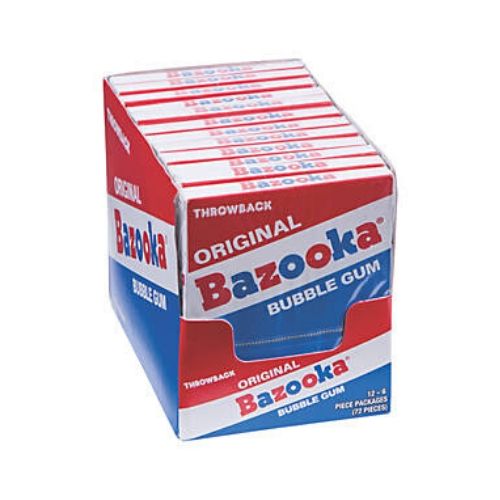 Bazooka Original Bubble Gum Throwback Mini Wallet Packs-12 CT