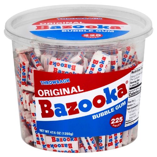 Bazooka Original Throwback Bubble Gum-225 Count Tub