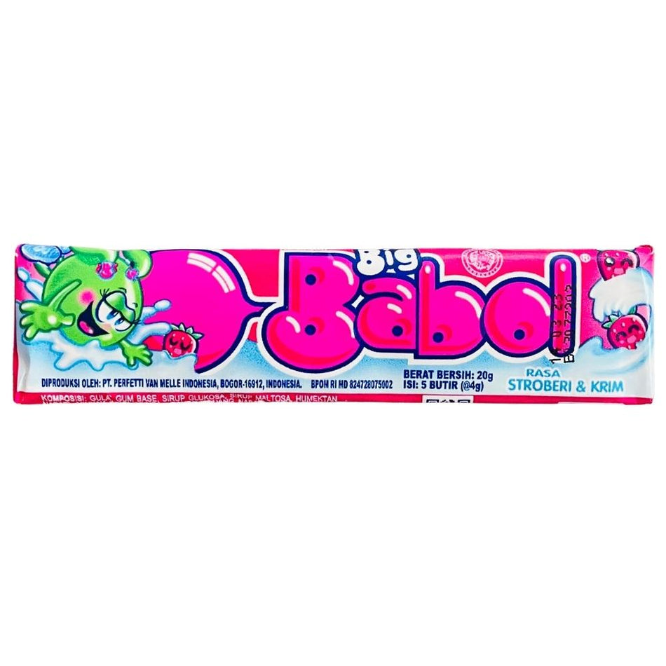 Big Babol Rasa Strawberry and Cream 20g - 20 Pack