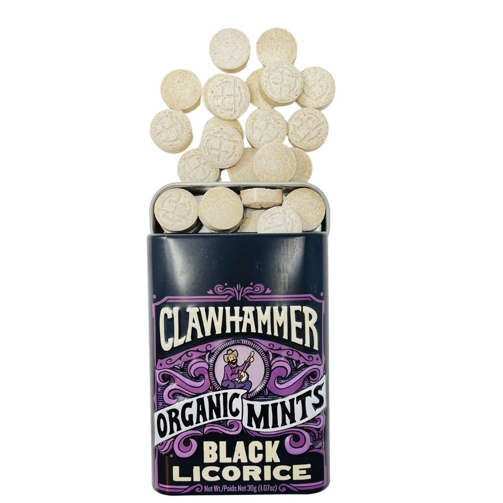 Clawhammer Black Licorice Mints - 12 Pack