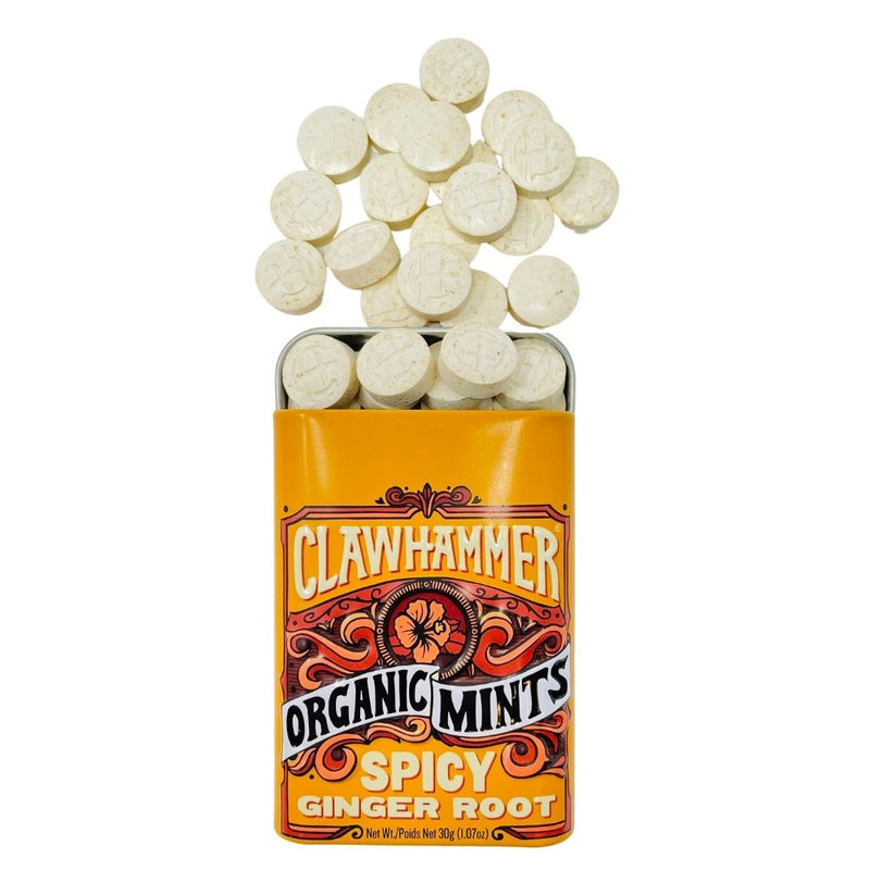 Clawhammer Spicy Ginger Root Mints - 12 Pack