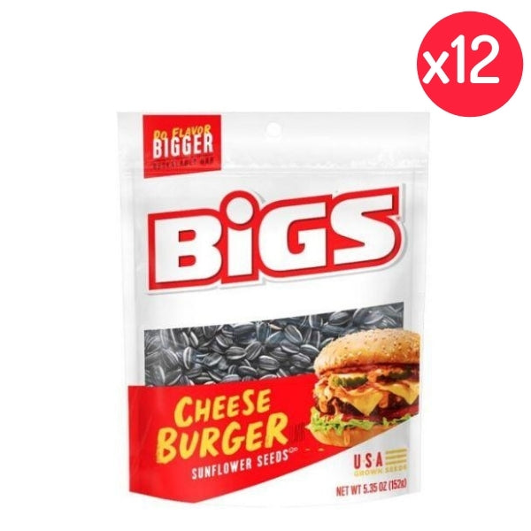 BIGS Cheeseburger Sunflower Seeds 5.35oz - 12 Pack